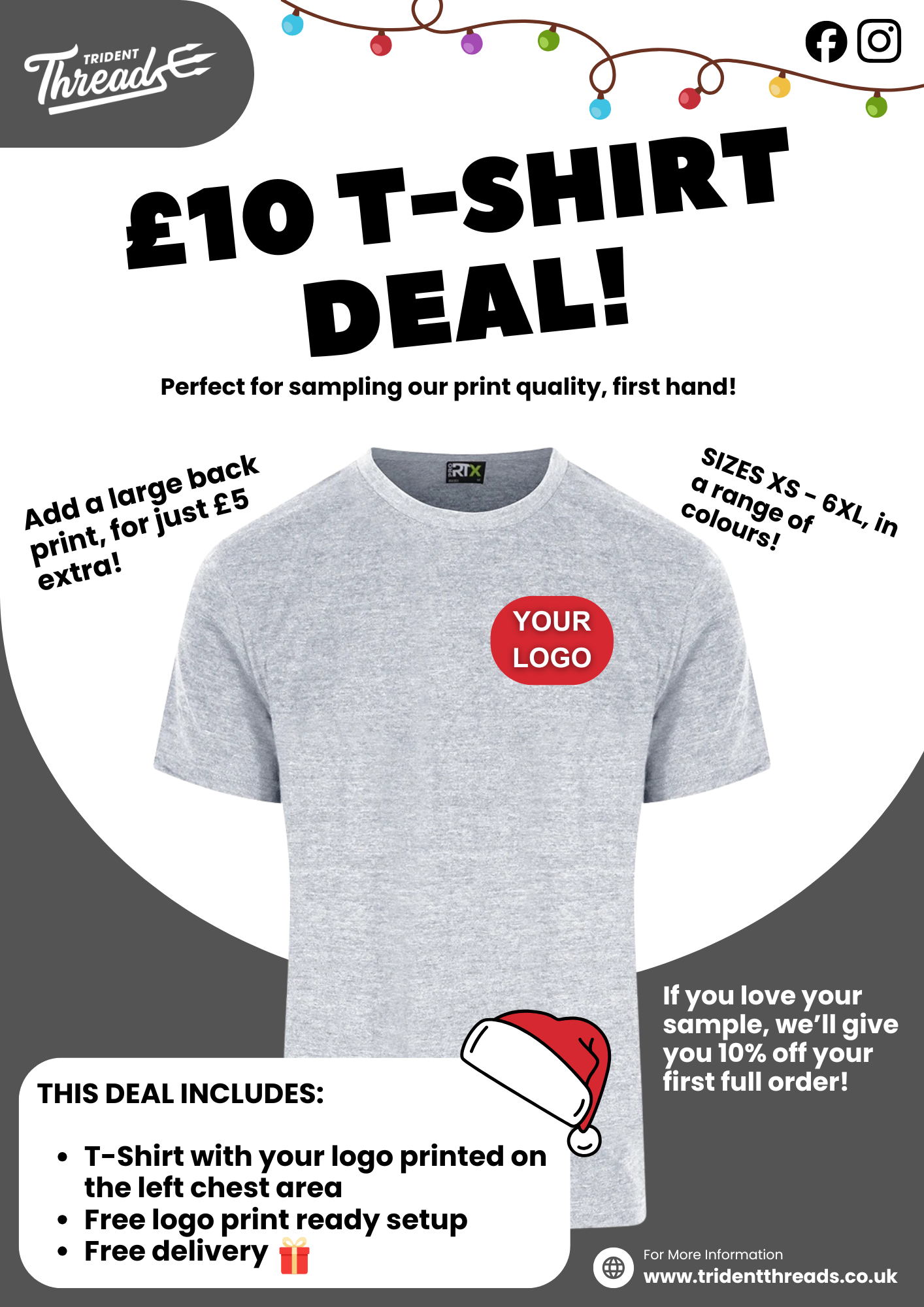 £10 Printed T-Shirt Sample (New Business Customers Only)